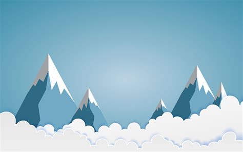 The Mountains With Views Over The Beautiful Clouds Stock Illustration