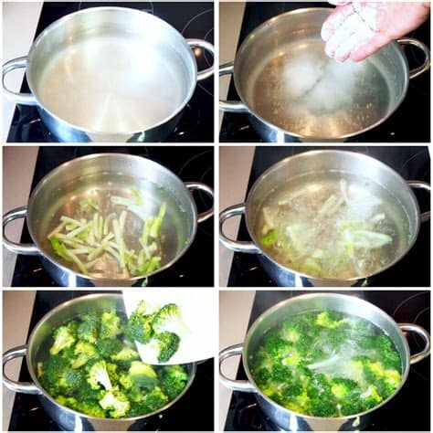 Hecho al vapor bastan 4 o 5minutos para tenerlo en su punto, hervido son 3, frito tienen que ser de 2 a 3 y a la plancha de 4 a 5 minutos pero tapándolo para retener la humedad. Cómo cocinar brócoli · El cocinero casero - Básicos y algo más