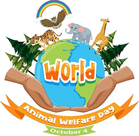World Animal Welfare Day October 4 9381850 Vector Art At Vecteezy