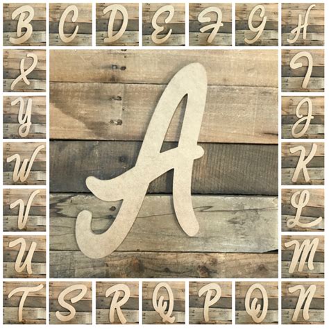Wooden Pine Letters Large Wall Letters Diy Custom Craft