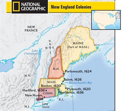 Address new england map by googlemaps engine: New England Colonies Facts, History, Government