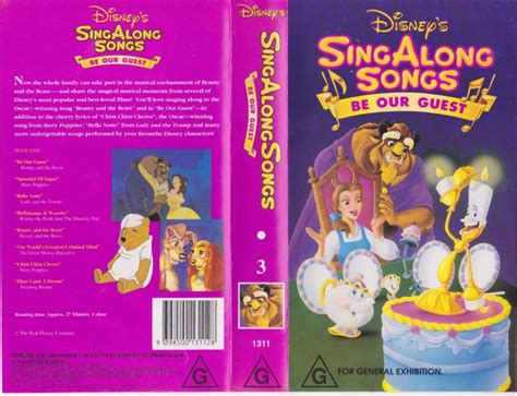 Sing Along Songs Be Our Guest Number Disney Vhs Pal Video A Rare Find Ebay