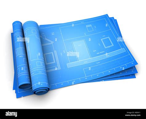 Concept Rolled Up Blueprints