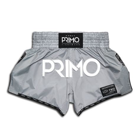 Super Nylon Muay Thai Shorts Hammerhead Grey Primo Fight Wear Official