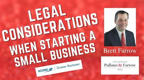Legal Considerations When Starting A Small Business Youtube
