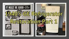 TNT Try New Things - 11: 1940's GE Refrigerator Restoration - Part 1: Clean and shelves
