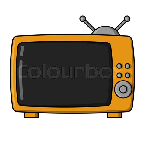 Old Television Stock Vector Colourbox