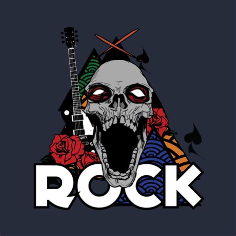 T Shirts Rock N Roll Skull Teepublic