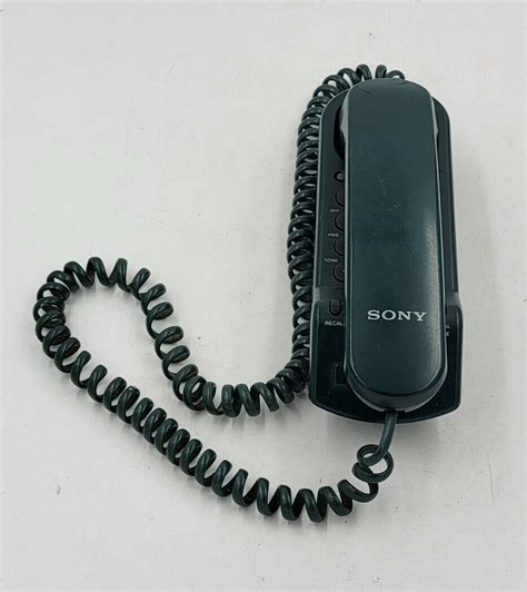 Corded Telephone Sony It B5 Landline Wall Desk Phone Push Button Green
