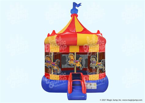 Carousel Bounce House Bouncer Inflatable Moonwalk Magic Jump Inc