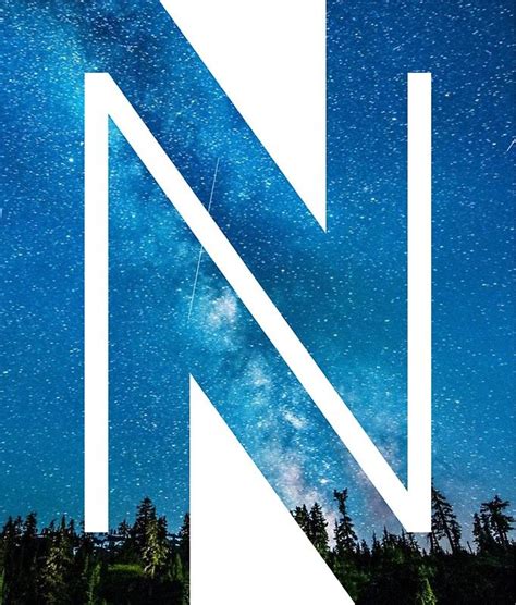 The Letter N Starry Night Stickers By Mike Gallard Redbubble