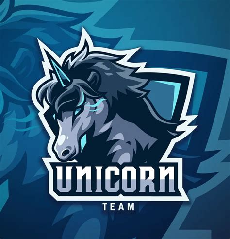 Unicorn Sport And Esport Logo Vector Template Vector Logo Unicorn