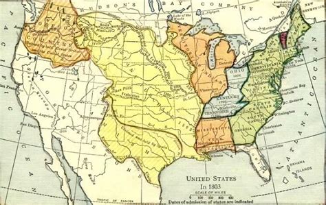 1803 Map Of Usa American