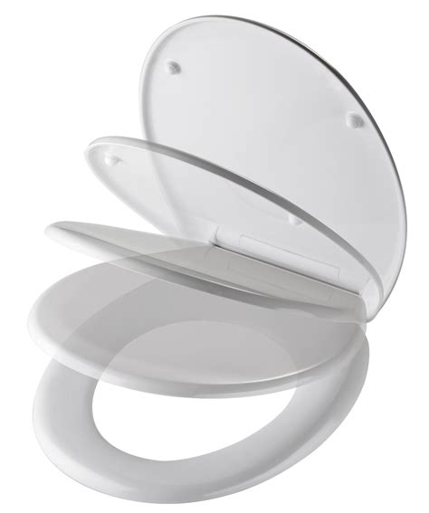 Buy Soft Close White Plastic Solo Toilet Seat Single Button Quick