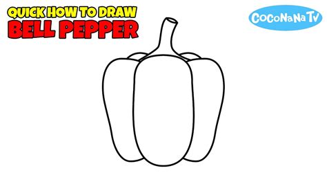 Bell Pepper Paprika Quick How To Draw And Color For Kids