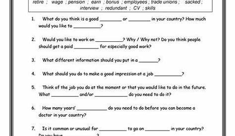 job application worksheets