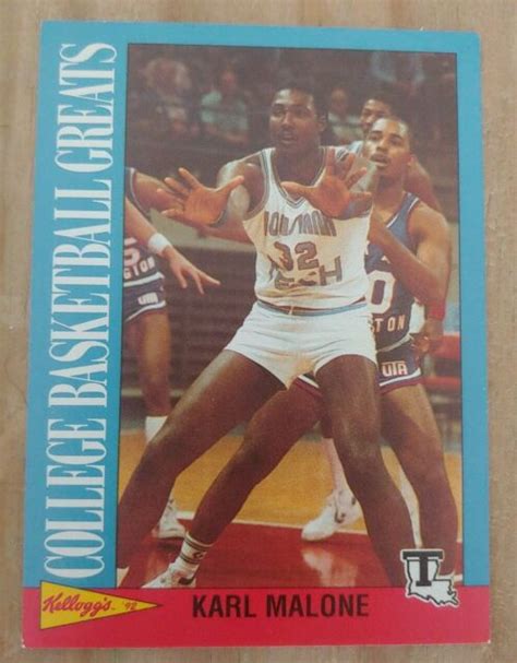 Karl Malone 1991 92 Kelloggs College Basketball Greats 6 Hof Jazz La