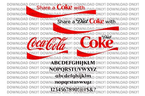 Share A Coke Share A Diet Coke Alphabet Combo Svg Png Etsy