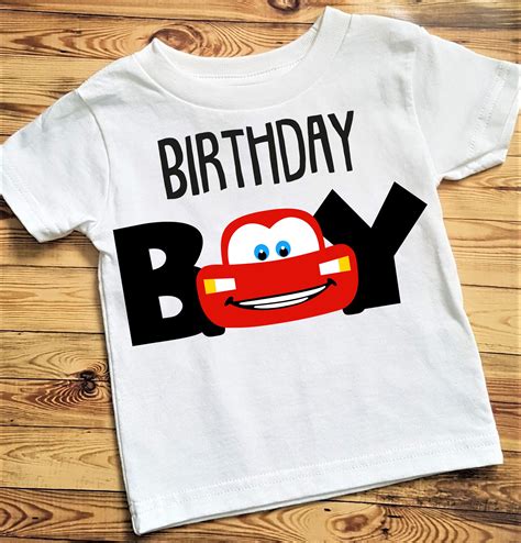 Lightning Mcqueen Birthday Boy Shirt Cars Birthday Shirt Etsy