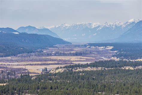 Early Spring Morning At Columbia River Valleynear Radium Hot Springs