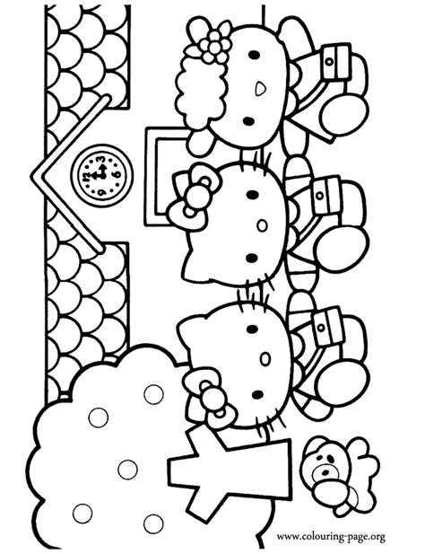A beautiful picture full of hello kitty! What about coloring this beautiful coloring page with ...