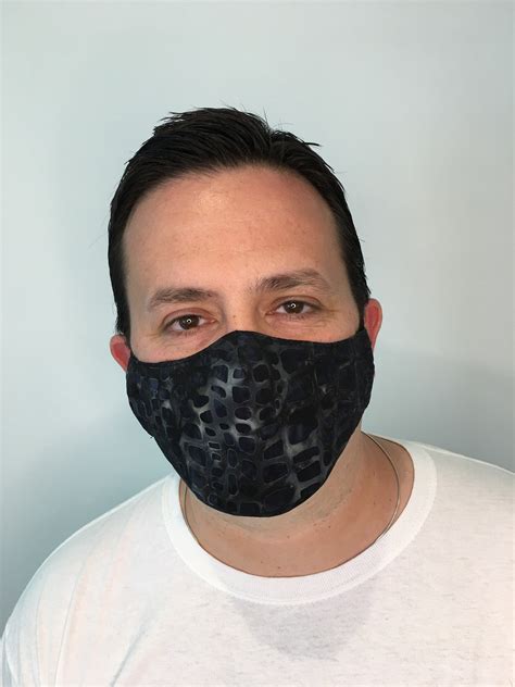 Mosaic Charcoal Face Mask For Men Filter Pocket Washable Premium