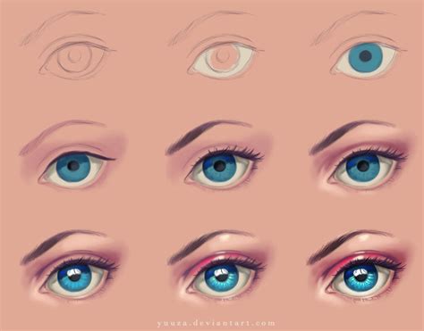 Add a few lines for parts of the face such as the eyelid for a more realistic touch. Eye - step by step by Yuuza on @DeviantArt | Digital ...