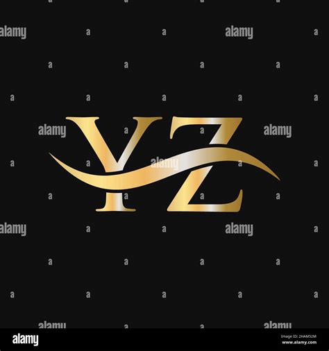 letter yz logo design template yz y z letter logo modern flat minimalist business company