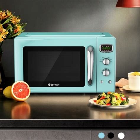 Costway 09cuft Retro Countertop Compact Microwave Oven 900w 8