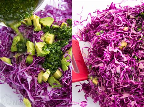 Red Cabbage And Avocado Salad