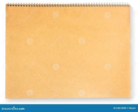 Blank Brown Paper Scrap Book Isolated On White Stock Image Image Of