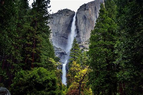 Hd Wallpaper Water Falls Time Lapse Photo Majestic Yosemite Falls