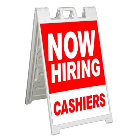 Now Hiring Cashiers 24 X 36 Standard A Frame Signicade Includes