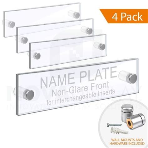 Acrylic Door Name Plates Set Of Clear And Non Glare Acrylic Blanks