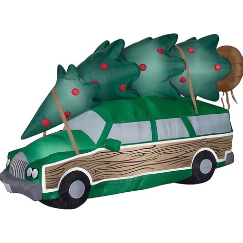 Gemmy Inflatable National Lampoons Christmas Vacation Car With Tree Led Lighted Yard Decoration