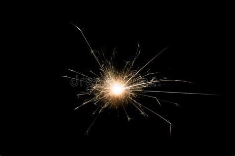 Christmas And New Year Sparkler Decoration On Black Background Stock