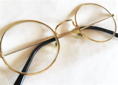 Really Cool Vintage Round Rimmed Glasses Gold Metal Frames With Prescription Lens Good