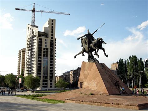 Saint vartan is commemorated by an equestrian statue in yerevan. Vardan Mamikonian statue - Yerevan