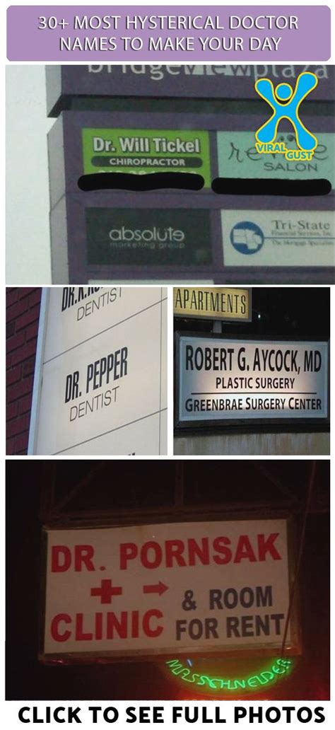 Most Hysterical Doctor Names You Never Heard Doctor Names Doctor