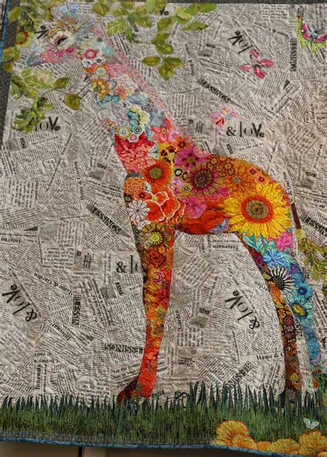 Marveles Art Studios Potpourri Giraffe Collage Finish ~ Art Quilts