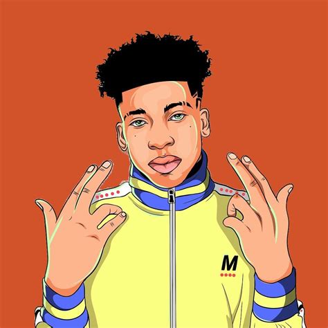 Nle Choppa Cartoon Rapper Wallpaper Animated Nle Choppa Cartoon