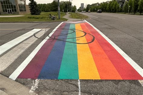 Update Rainbow Crosswalk Vandalized For Second Time Niagara On The Lake Local