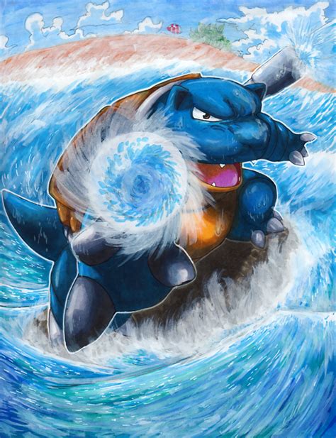 Blastoise Used Hydro Pump By Matsuyama On