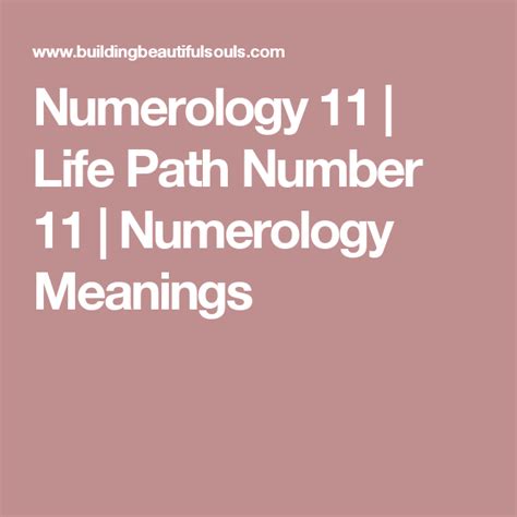 Numerology 11 Life Path Number 11 Numerology Meanings Life Path