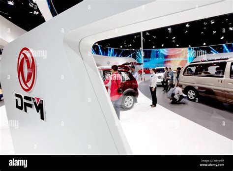 File Visitors Look At Cars Of Dfm Dongfeng Motor On Display During The Th Shanghai