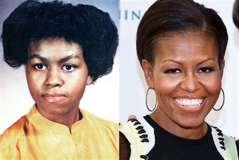 First Lady Michelle Obama With Natural Hair Old Skool Pic