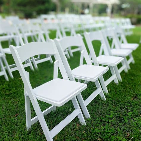 Chair Folding White Padded Laguna Party And Rentals