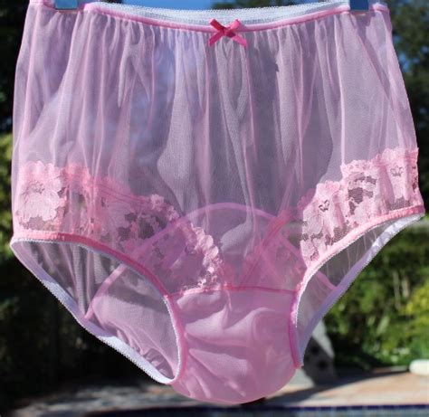 vintage panties w large double mushroom gusset nel jen adult sissy candy pink