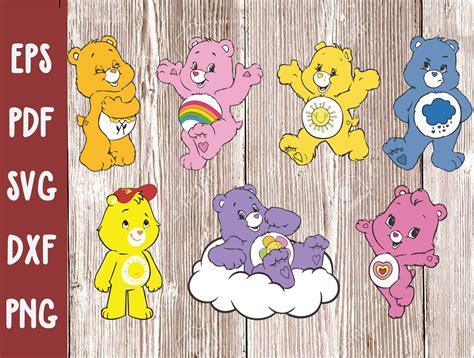 Care Bears Svg Bundle Easy Cut Layered By Color Cutting | Etsy
