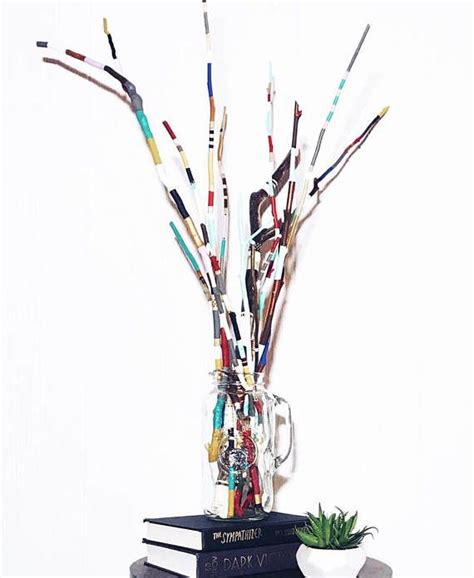 Welcome to stump + twig! Boho Twig Bouquet // Home Decor // Painted Sticks (With ...